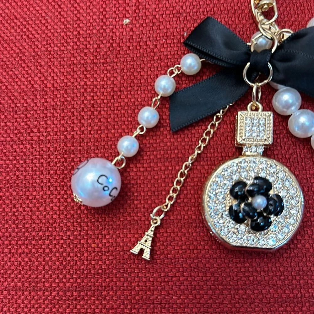 NWT faux designer inspired keychain or purse/car charm